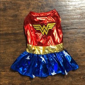 Wonder Woman Dog Costume Dress Size Small